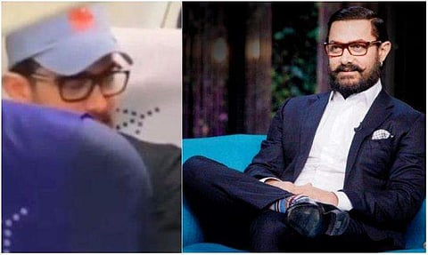 ഇക്കണോമി ക്ലാസില്‍ യാത്രക്കാരനായി ആമിര്‍ ഖാന്‍; അമ്പരന്ന് സഹയാത്രികര്‍, വൈറലായി വിഡിയോ 