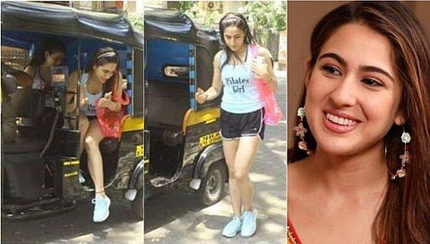 ഓട്ടോയില്‍ ജിമ്മിലേക്ക് പാഞ്ഞ് സാറാ അലി ഖാന്‍; എന്നിട്ടും വിടാതെ പാപ്പരാസികള്‍; വിഡിയോ വൈറല്‍ 