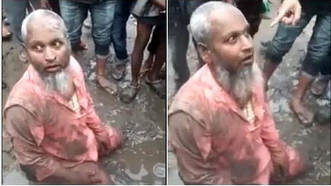 പശു ഇറച്ചി വില്‍പ്പന നടത്തിയെന്നാരോപിച്ച് വൃദ്ധന് നേരെ ആൾക്കൂട്ട ആക്രമണം ; പന്നിയിറച്ചി തീറ്റിക്കാനും ശ്രമം , അ‍ഞ്ചുപേർ പിടിയിൽ