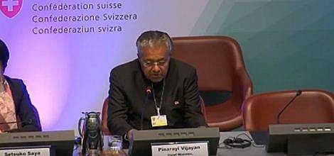 അവരില്ലായിരുന്നെങ്കില്‍ ഞങ്ങള്‍ക്ക് കൂടുതല്‍ ജീവനുകള്‍ നഷ്ടപ്പെട്ടേനെ: മത്സ്യത്തൊഴിലാളികളെ പ്രകീര്‍ത്തിച്ച് മുഖ്യമന്ത്രിയുടെ ജനീവ പ്രസംഗം(വീഡിയോ)