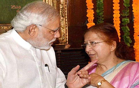 എന്നെ ശാസിക്കാന്‍ ബിജെപിയില്‍ ആര്‍ക്കെങ്കിലും അവകാശമുണ്ടെങ്കില്‍ അത് 'തായ്'ക്കാണ് ; സുമിത്രാ മഹാജനെ പ്രശംസിച്ച് പ്രധാനമന്ത്രി