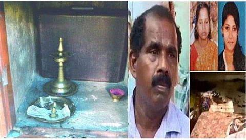 വീടിന് പിന്നില്‍ ആല്‍ത്തറയും മന്ത്രവാദക്കളവും ; ലോട്ടറി എടുത്ത് കളത്തില്‍ വെച്ച് പൂജ ; അന്വേഷണം കോട്ടൂരിലെ മന്ത്രവാദിയിലേക്കും നീളുന്നു