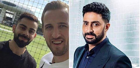 ചെല്‍സി ഫാനായ കോഹ് ലി ഹാരി കെയ്‌നിനൊപ്പം, ട്രോളുമായി അഭിഷേക് ബച്ചന്‍