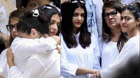 ഹൃദയം തകര്‍ന്ന് ഐശ്വര്യയെ കെട്ടിപ്പിടിച്ച് കരഞ്ഞ് കജോള്‍; ചിത്രങ്ങള്‍