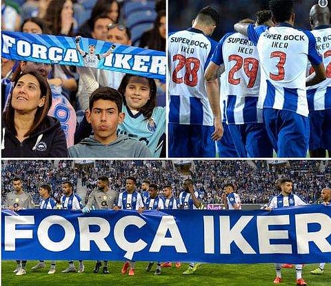 'ഫോര്‍സ ഇകര്‍'; വേഗം സുഖം പ്രാപിക്കട്ടേയെന്ന് ആരാധകര്‍; കാസിയസിന് ആദരമര്‍പ്പിച്ച് പോര്‍ട്ടോ 