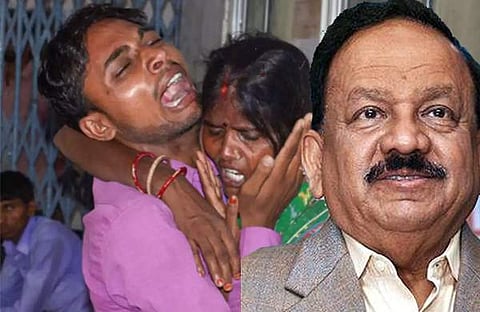 നൂറിലധികം കുട്ടികള്‍ മരിച്ച ബിഹാറിലെ മസ്തിഷ്‌കജ്വര ദുരന്തം: കേന്ദ്ര ആരോഗ്യമന്ത്രിക്ക് എതിരെ കേസ്