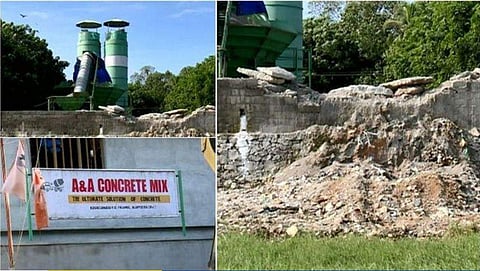 പത്തനംതിട്ടയില്‍ കോണ്‍ക്രീറ്റ് കലര്‍ന്ന രാസമാലിന്യം പാടത്തേക്ക് ഒഴുക്കുന്നു: പ്രതിഷേധവുമായി നാട്ടുകാര്‍