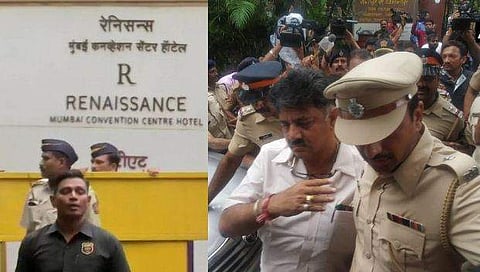 മുംബൈയിലെ ഹോട്ടലിന് മുന്നില്‍ നാടകീയ രംഗങ്ങള്‍ ; ഡി കെ ശിവകുമാറിനെ തടഞ്ഞ് പൊലീസും ബിജെപിയും ; 'ഗോബാക്ക്' വിളികള്‍