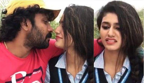 റൊമാന്റിക്ക് മൂഡില്‍ ചുംബിക്കാന്‍ ഒരുങ്ങി പ്രിയ വാര്യര്‍; പറ്റിച്ച് സിനു; കുറച്ച് വെള്ളം കുടിച്ചോളാന്‍ ആരാധകര്‍; വിഡിയോ