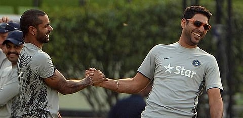 പരിക്കിന് ശേഷം ആദ്യമായി ബാറ്റെടുത്ത് ധവാന്‍, അതും യുവരാജ് സിങ്ങിന്റെ വെല്ലുവിളി ഏറ്റെടുത്തു കൊണ്ട്‌