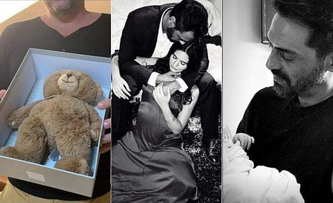 ഇതാണ് അർജുൻ റാംപാലിന്റെ കുഞ്ഞു ടെഡി ബെയർ; കുഞ്ഞിനെ കൈയ്യിലേന്തി നിൽക്കുന്ന ചിത്രവുമായി കാമുകി 