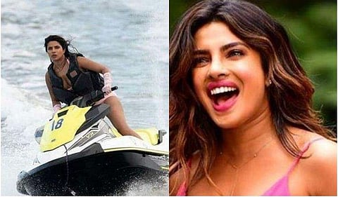 പിങ്ക് ബിക്കിനിയില്‍ ബീച്ചില്‍ സ്‌കൂട്ടറോടിച്ച് പ്രിയങ്ക; ഭാര്യയെ ചേര്‍ത്തുപിടിച്ച് നിക്ക് (ചിത്രങ്ങള്‍) 