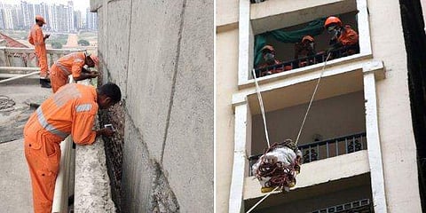 19കാരിയുടെ മൃത​ദേഹം ഫ്ലാറ്റുകൾക്കിടയിൽ; പുറത്തെത്തിച്ചത് കെട്ടിട ഭാ​ഗം പൊളിച്ച്; ​ദുരൂഹത, അന്വേഷണം