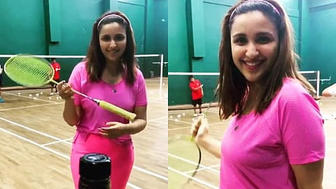 പ്രേക്ഷകരെ പറ്റിച്ച് പരിനീതിയുടെ ബോട്ടില്‍ ക്യാപ് ചലഞ്ച്; ചിരി, വീഡിയോ 