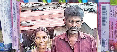 ആക്രി പെറുക്കി കഴിയുന്ന ദമ്പതികളെത്തേടി ഭാഗ്യദേവതയെത്തി ; 60 ലക്ഷം സമ്മാനം