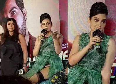 മാധ്യമ പ്രവർത്തകനോട് വേദിയില്‍ വച്ച് പരസ്യമായി തട്ടിക്കയറി കങ്കണ റണാവത്ത്; വിവാദം (വീഡിയോ)