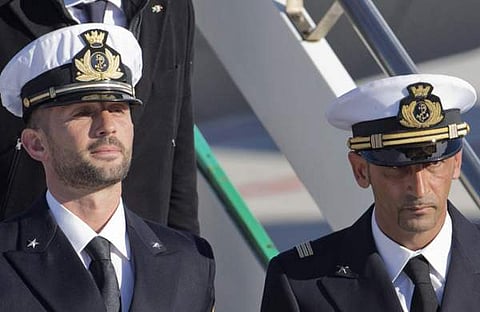 കടല്‍ക്കൊല കേസില്‍ പ്രതികളായ ഇറ്റാലിയന്‍ നാവികര്‍ (ഫയല്‍)