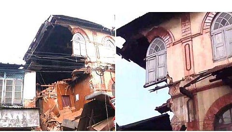 തൃശൂരില്‍ 150 വര്‍ഷം പഴക്കമുള്ള കെട്ടിടം തകര്‍ന്നുവീണു ; ഒഴിവായത് വന്‍ദുരന്തം