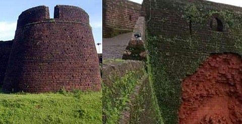 മഴയില്‍ ബേക്കല്‍ കോട്ടയുടെ ഭിത്തി തകര്‍ന്നു; സന്ദര്‍ശകര്‍ക്ക് വിലക്ക്