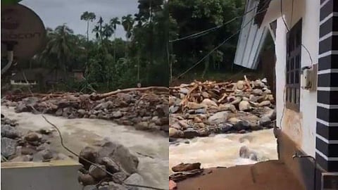 ഒരാഴ്ച മുന്‍പ് കയറിത്താമസിച്ച വീടിന്റെ നടുവിലൂടെ പ്രളയജലം 'തോടായി' ഒഴുകുന്നു; നെഞ്ചുതകര്‍ക്കുന്ന കാഴ്ച, വീഡിയോ 