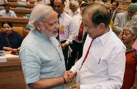 ചിദംബരം മോദിക്കൊപ്പം (ഫയല്‍)