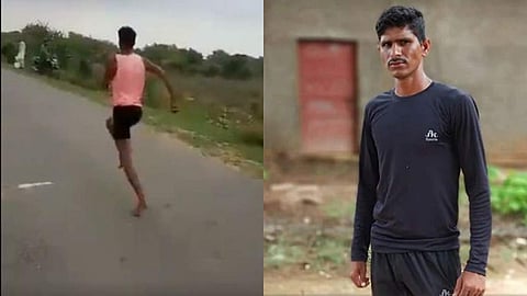 വെറും 11 സെക്കന്‍ഡില്‍ 100 മീറ്റര്‍ ഓട്ടം, അതും നഗ്നപാദനായി; അമ്പരപ്പിച്ച് യുവാവ്, കയ്യടി (വീഡിയോ)