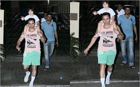 തൈമൂറിനെ തോളിലേറ്റി സെയിഫ്; ചിത്രങ്ങള്‍ പകര്‍ത്തിയ മാധ്യമപ്രവര്‍ത്തകര്‍ക്ക് ശകാരം, വൈറലായി വിഡിയോ 