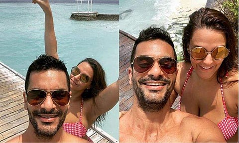 ബിക്കിനിയില്‍ ഭര്‍ത്താവിനൊപ്പം നേഹയുടെ സെല്‍ഫി; മാല്‍ഡീവ്‌സ് ചിത്രങ്ങള്‍ വൈറല്‍ 