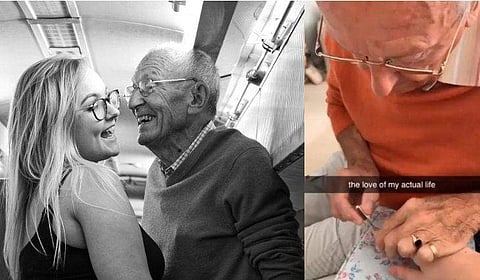 പേരക്കുട്ടിയെ സന്തോഷിപ്പിക്കാന്‍ നെയില്‍പോളിഷ് ഇട്ടുകൊടുക്കുന്ന മുത്തച്ഛന്‍; ലോകം കീഴടക്കി ഈ സ്‌നേഹം; വിഡിയോ