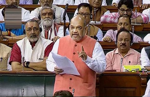 കശ്മീര്‍ ബില്‍ അവതരിപ്പിച്ച് ലോക്‌സഭയില്‍ അമിത് ഷാ സംസാരിക്കുന്നു/ലോക്‌സഭാ ടിവി