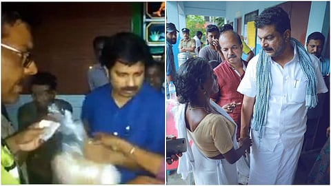 'ടോക്കണ്‍ വെച്ച് ദുരിതബാധിതരെ ക്യൂ നിര്‍ത്തി,സ്റ്റിക്കര്‍ ഒട്ടിച്ച കിറ്റ് വിതരണം ചെയ്യുന്ന കോണ്‍ഗ്രസുകാരുടെ വീഡിയോ' പുറത്ത് വിട്ട് അന്‍വര്‍; വെല്ലുവിളി