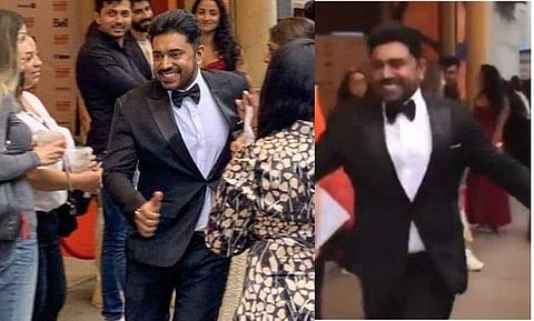 ആള്‍ക്കൂട്ടത്തിനിടയില്‍ സുഹൃത്തുക്കളെ കണ്ടു, ഓടിച്ചെന്ന് കെട്ടിപ്പിടിച്ച് നിവിന്‍ പോളി; വിഡിയോ വൈറല്‍