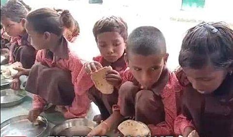 ഉച്ചഭക്ഷണത്തിന് കുട്ടികള്‍ക്ക് ഉപ്പും ചപ്പാത്തിയും; മാധ്യമപ്രവര്‍ത്തകനെതിരെ കേസ് 