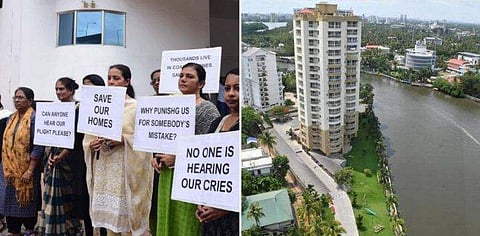 മരടില്‍ നടപടി തുടങ്ങി: ഫ്‌ലാറ്റുകളില്‍ വെള്ളവും വൈദ്യുതിയും വിച്ഛേദിച്ചു; പ്രതിഷേധവുമായി ഉടമകള്‍