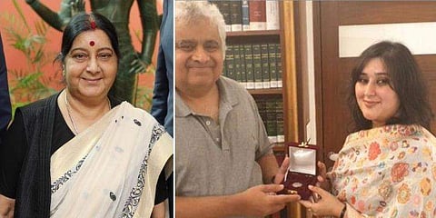 സുഷമ സ്വരാജിന്റെ അവസാന ഉറപ്പ് നിറവേറ്റി മകള്‍, സുഷമ കരുതിവെച്ച പ്രതിഫലം കൈമാറി