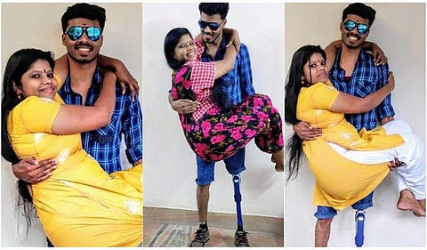 കാൻസറിൽ കാൽ നഷ്ടപ്പെട്ടപ്പോള്‍ എടുത്തുനടന്ന അമ്മയോട് നന്ദുവിന്റെ മധുരപ്രതികാരം; ചിത്രങ്ങൾ  