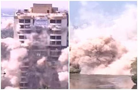 ആല്‍ഫ സെറീന്റെ ഒരുഭാഗം വീണത് കായലില്‍; പൂര്‍ണമായി തകര്‍ന്നില്ല