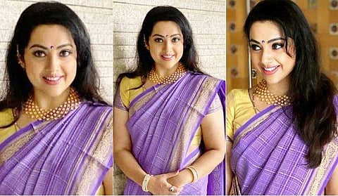 പർപ്പിൾ സാരിയിൽ മീന, മൂക്കുത്തിയിൽ അതിമനോഹരിയെന്ന് ആരാധകർ 