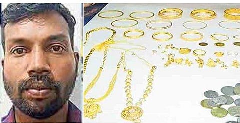 കവര്‍ന്ന 40 പവന്‍ സ്വര്‍ണ്ണം പുരയിടത്തിലൊളിപ്പിച്ച് മോഷ്ടാവ് ; കുഴിച്ചു കുഴിച്ച് പൊലീസ് ചെന്നത് കുഴിമാടത്തില്‍