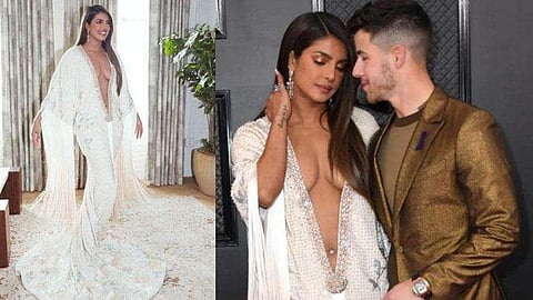 അരയന്നത്തെപ്പോലെ പ്രിയങ്ക ചോപ്ര ഗ്രാമി റെഡ് കാര്‍പ്പറ്റില്‍; ശ്രദ്ധനേടി സൂപ്പര്‍ ഗ്ലാമറസ് ലുക്ക്; ചിത്രങ്ങള്‍