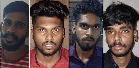 അറസ്റ്റിലായ കിഷോർ, സുമോദ്, സുമേഷ്, സുഭാഷ്