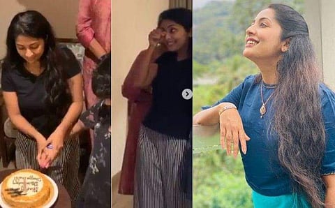 ആദ്യം പൊട്ടിച്ചിരിച്ചു, പിന്നെ കരച്ചിൽ; പിറന്നാൾ സർപ്രൈസിൽ അമ്പരന്ന് നവ്യ, വിഡിയോ 