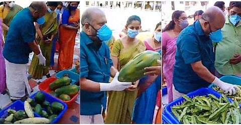 മന്ത്രി സുനിൽകുമാർ ആഴ്ച ചന്തയിൽ