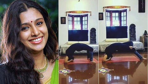 വീണ്ടും ഞെട്ടിച്ച് സംയുക്തയുടെ യോ​​​ഗാഭ്യാസം; വിഡിയോ