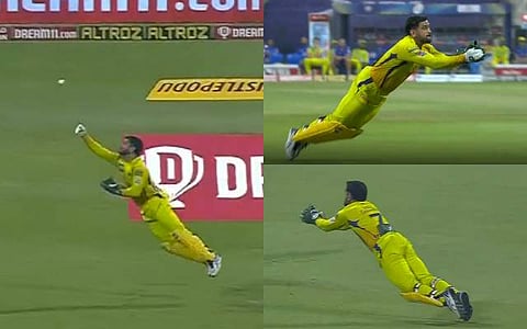 ഇവിടെ പ്രായം ധോനിക്ക് ഒരു സംഖ്യ മാത്രമാണ്! തകര്‍പ്പന്‍ ക്യാച്ചിലൂടെ റെക്കോര്‍ഡ് നേട്ടത്തില്‍ ചെന്നൈ നായകന്‍