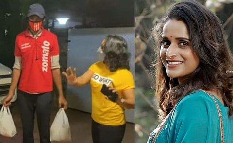 1000 രൂപയുടെ പർച്ചേഴ്സ് കൂപ്പണും പെട്രോളും ഉൾപ്പടെ 12 സമ്മാനങ്ങൾ; ഡെലിവറി ബോയിയെ ഞെട്ടിച്ച് സുരഭി; വിഡിയോ 