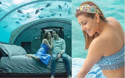 കടലിനടിത്തട്ടിലെ ഹണിമൂൺ ദിനങ്ങൾ, ചിത്രങ്ങൾ പങ്കുവച്ച് കാജൽ അഗർവാൾ 