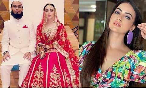 സന ഖാൻ വിവാഹിതയായി; 'അല്ലാഹുവിനുവേണ്ടി ഒന്നായി', ചിത്രങ്ങളും വിഡിയോയും