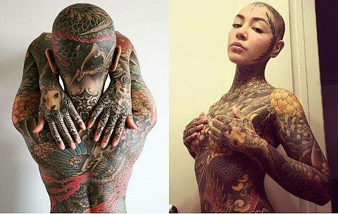 തല മുതൽ കാൽപാദം വരെ ടാറ്റൂവിൽ കുളിച്ച് ജൂലിയ, ചെലവിട്ട് 19 ലക്ഷം രൂപ 