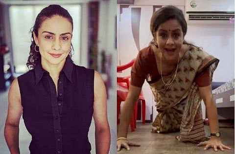 സാരിയുടുത്ത് പുഷ്അപ്പ്, ഗുൽ പനാഗ് വണ്ടർ വുമൺ; വിഡിയോ 